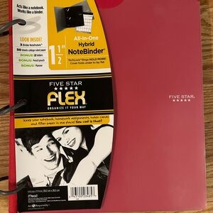 Five Star Flex Red and Yellow NoteBinder